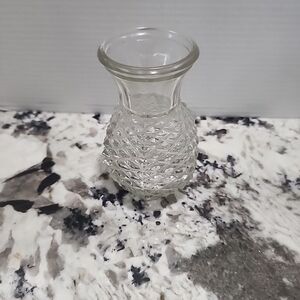 Vintage Flower Vase Pineapple Clear Glass